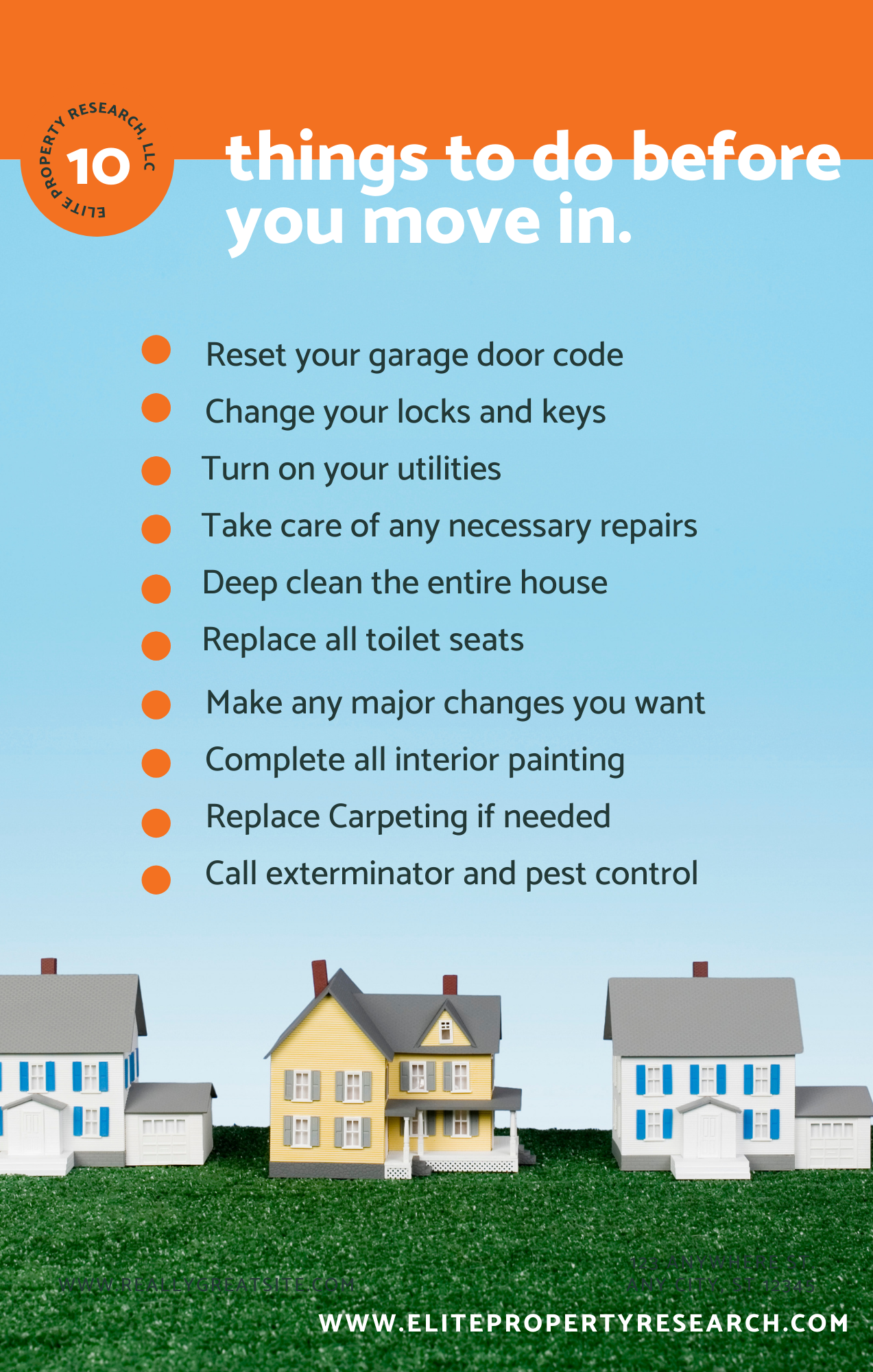 10 Things To Do Before You Move In.